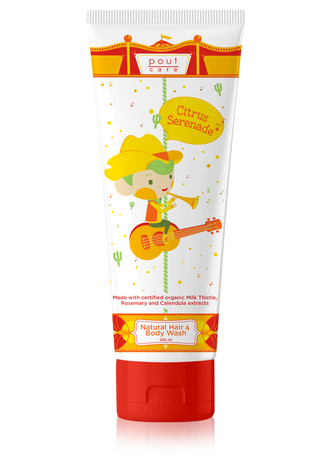 pout Care Citrus Serenade Natural Hair & Body Wash 250ml