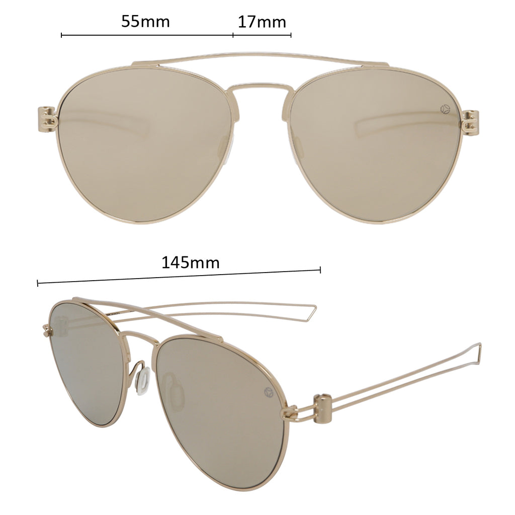 BREEZY | Momodesign eyewear MD501 Stainless Steel oval Aviator sunglasses, Momodesign eyewear MD501 橢圓形飛行員雙橋不銹鋼太陽眼鏡